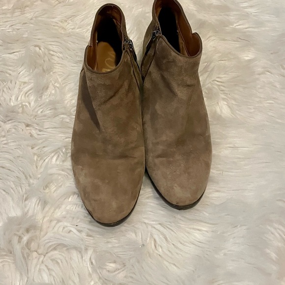 Sam Edelman Tan Putty Suede Ankle Bootie - Picture 2 of 7